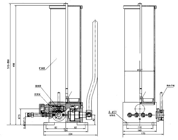  SGZ-4/8F型手动润滑泵(10MPa)